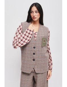 Geruit gilet Maryley
