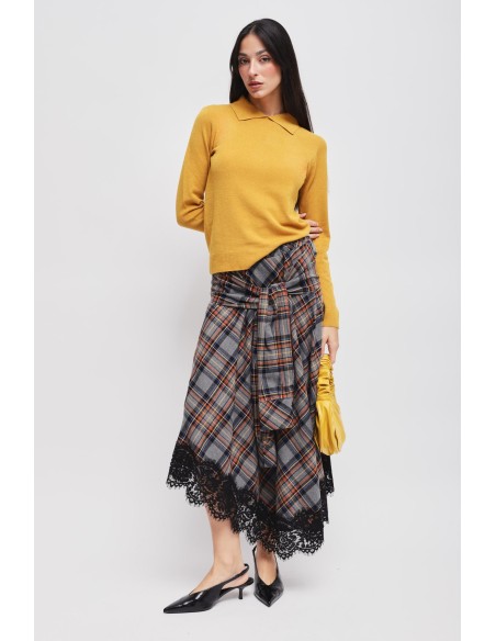 Viscose trui met Maryley-kraag