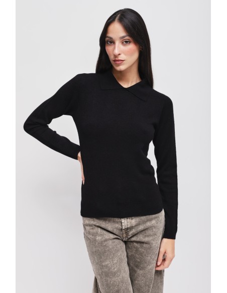 Viscose trui met Maryley-kraag