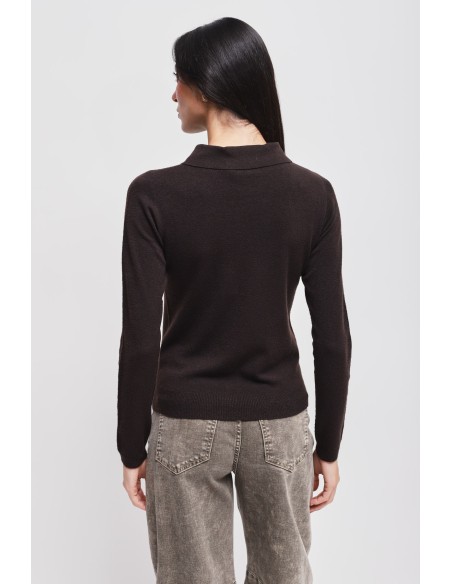 Viscose trui met Maryley-kraag