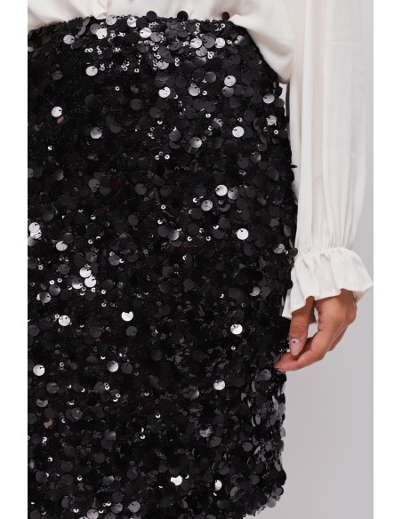 Maryley-paillettenrok in midi-lengte