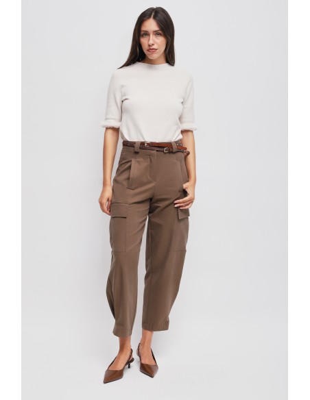 Cargo broek met dubbele tailleband van Maryley