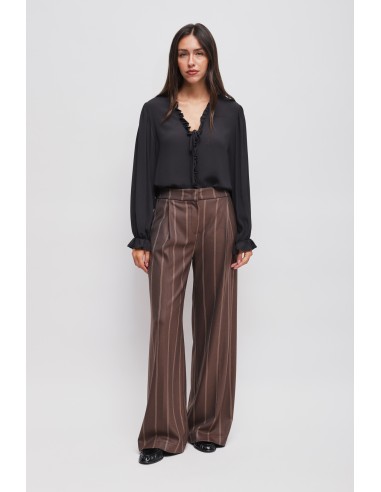 Maryley krijtstreep Palazzo-broek