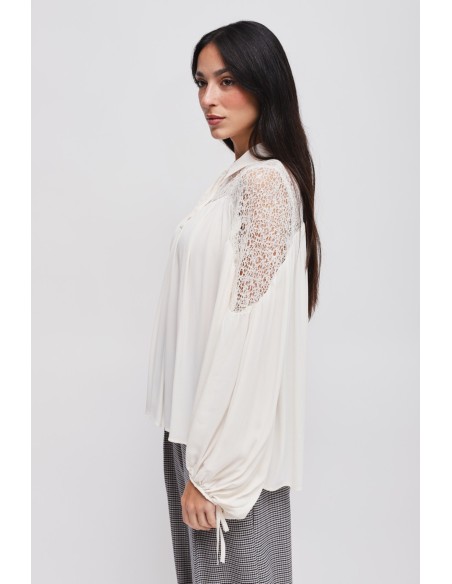 Viscose blouse met striklint van Maryley