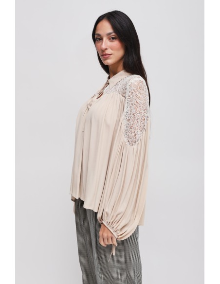 Viscose blouse met striklint van Maryley