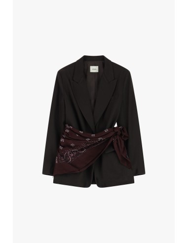 Blazer met een in de taille geknoopte sjaalceintuur Dixie