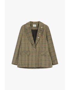 Geruite blazer met opgestikte zakken Dixie