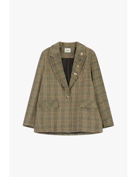 Geruite blazer met opgestikte zakken Dixie