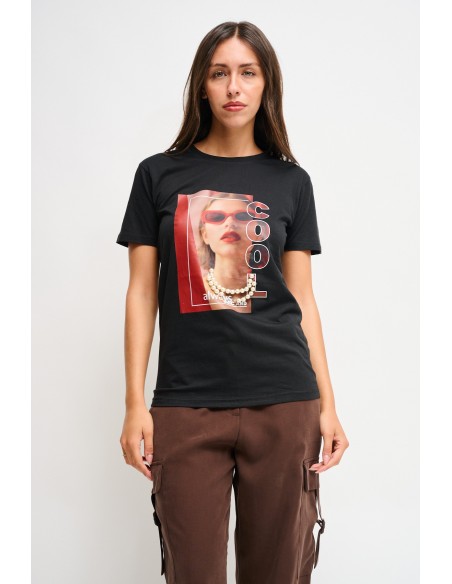 Katoenen T-shirt met Maryley-print