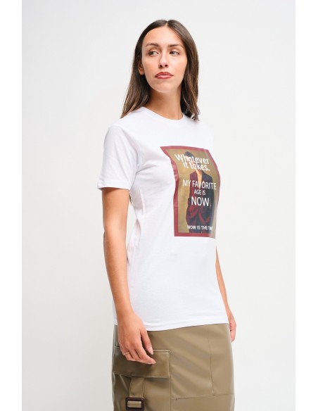 Katoenen T-shirt met Maryley-print