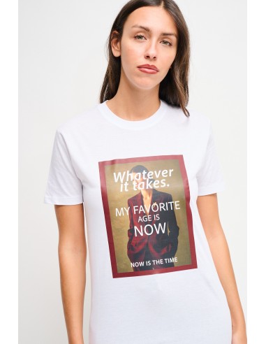 Katoenen T-shirt met Maryley-print