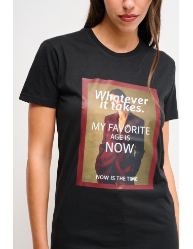 Katoenen T-shirt met Maryley-print