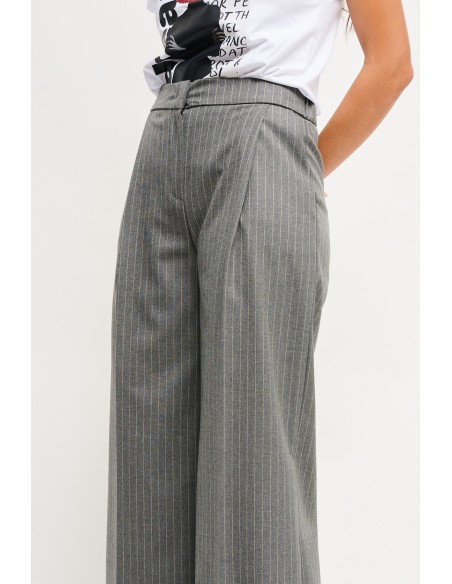 Maryley krijtstreep Palazzo-broek