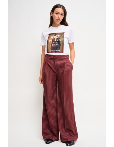 Maryley krijtstreep Palazzo-broek