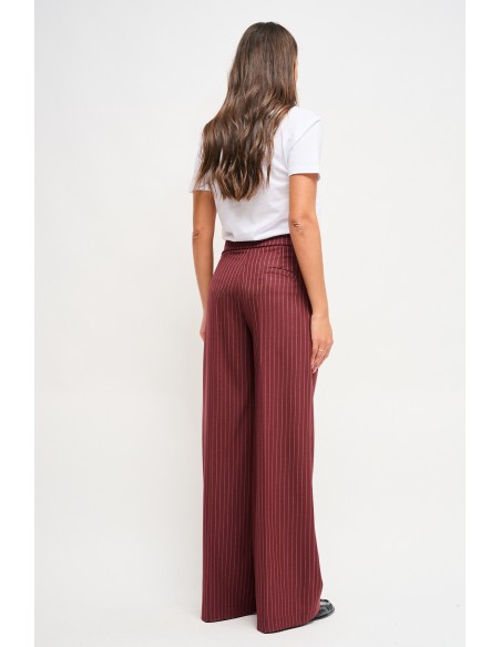 Maryley krijtstreep Palazzo-broek