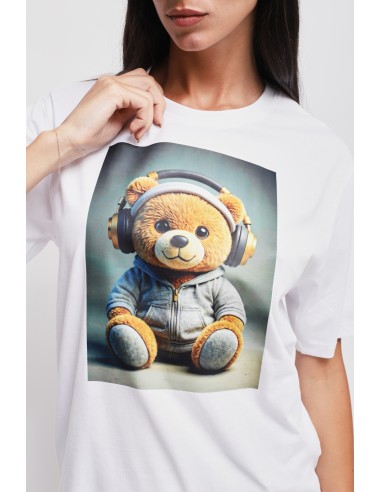 Katoenen T-shirt met berenprint Maryley