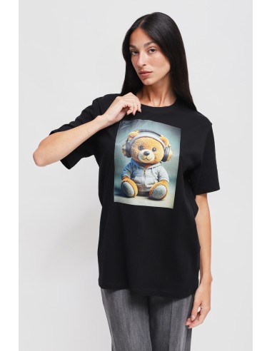Katoenen T-shirt met berenprint Maryley