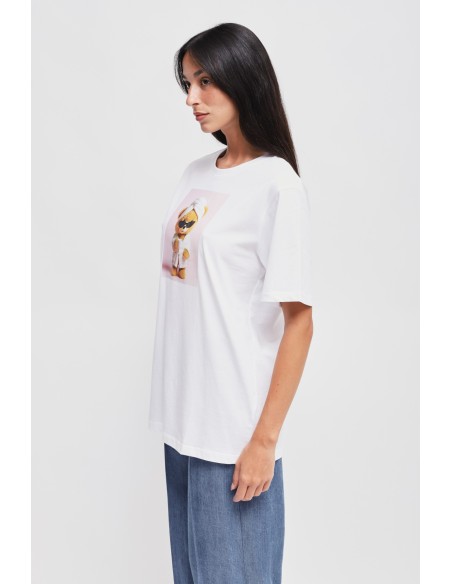 Katoenen T-shirt met berenprint Maryley