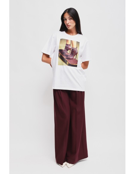 Casual-chic T-shirt van katoen met Maryley-print