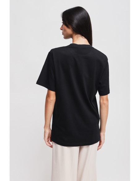 Casual-chic T-shirt van katoen met Maryley-print