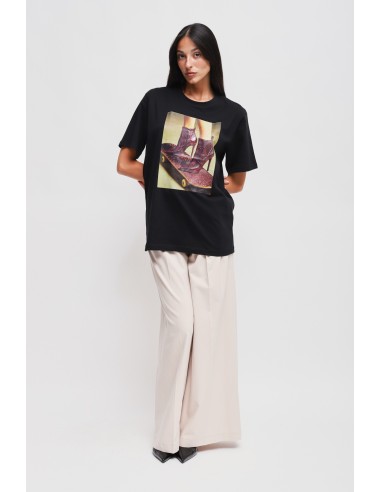 Casual-chic T-shirt van katoen met Maryley-print