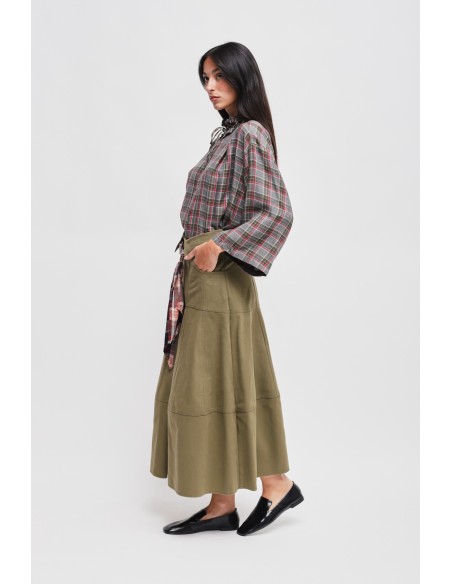 Katoenen rok met ceintuur Maryley