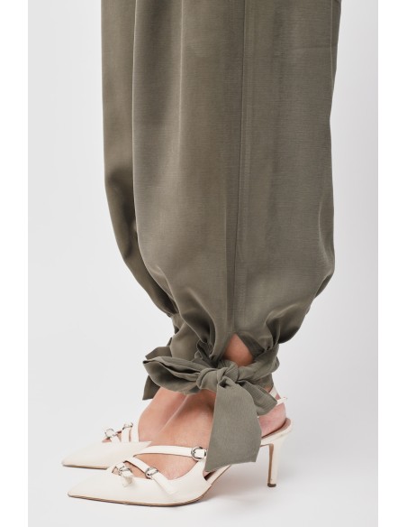 Viscose broek met strik onderaan Maryley