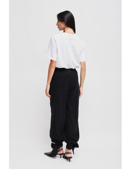 Viscose broek met strik onderaan Maryley