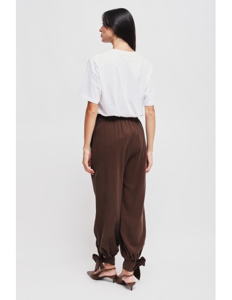 Viscose broek met strik onderaan Maryley