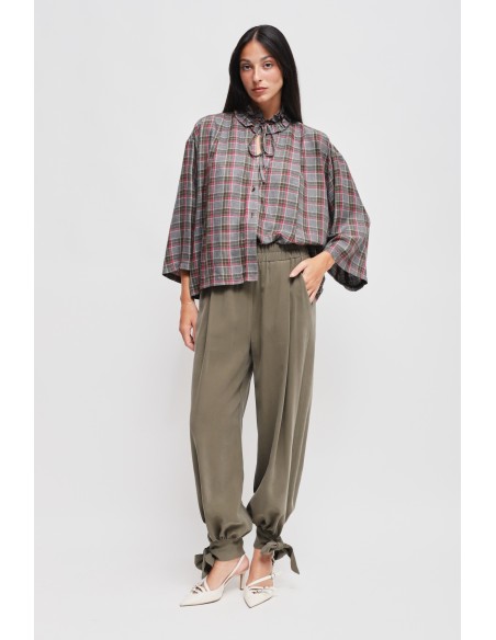 Viscose broek met strik onderaan Maryley