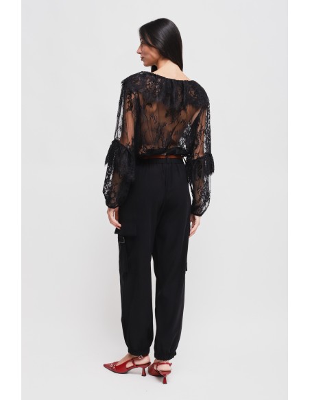 Cargo viscosebroek met riem Maryley
