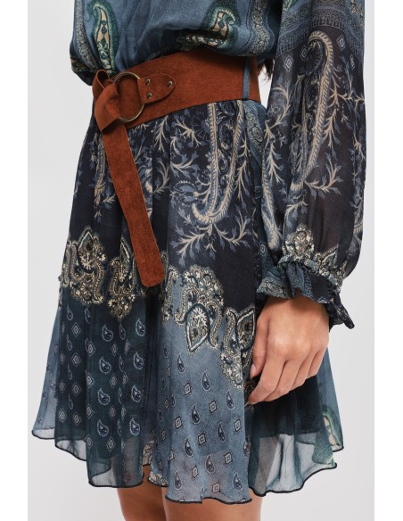 Korte jurk met patroon van viscose Maryley
