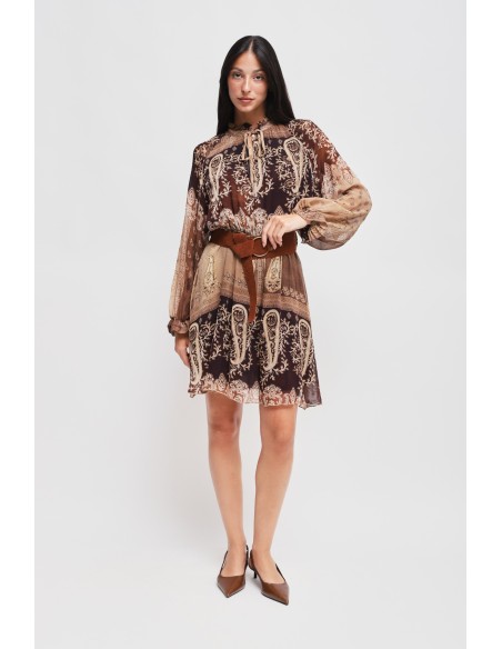 Korte jurk met patroon van viscose Maryley