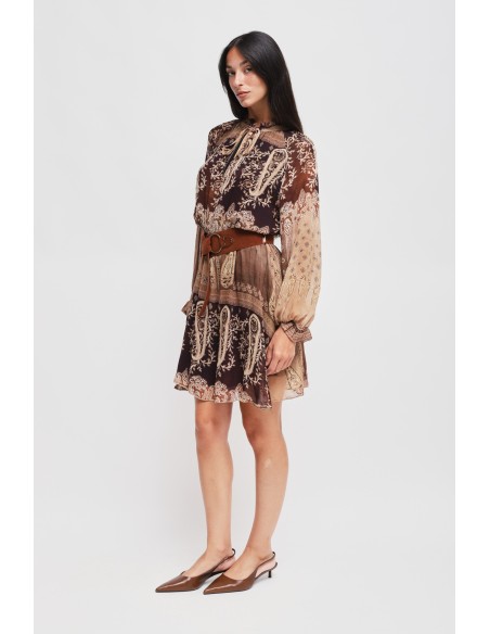 Korte jurk met patroon van viscose Maryley