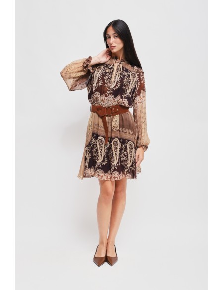Korte jurk met patroon van viscose Maryley