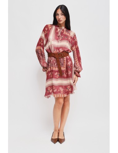 Korte jurk met patroon van viscose Maryley