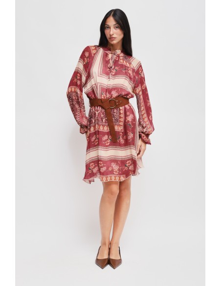 Korte jurk met patroon van viscose Maryley