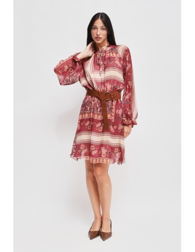 Korte jurk met patroon van viscose Maryley