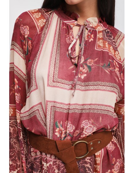 Korte jurk met patroon van viscose Maryley