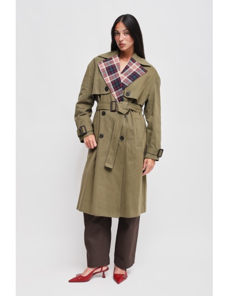 Maryley-katoenen trenchcoat