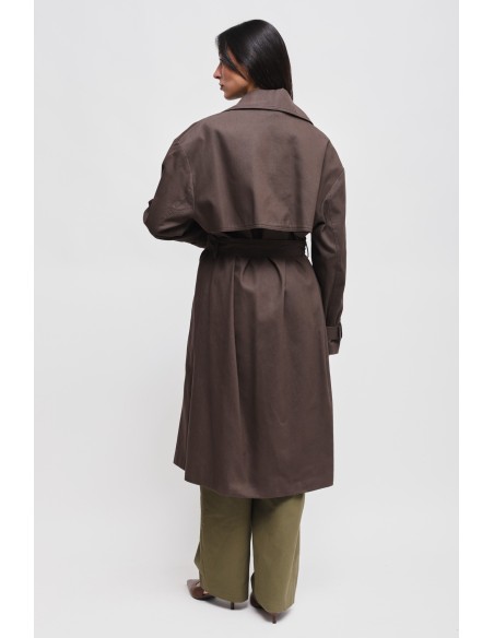 Maryley-katoenen trenchcoat