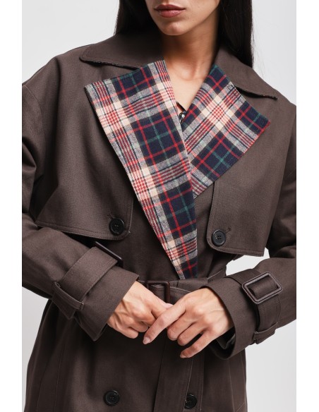 Maryley-katoenen trenchcoat