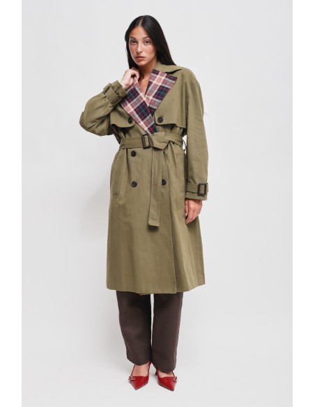 Maryley-katoenen trenchcoat