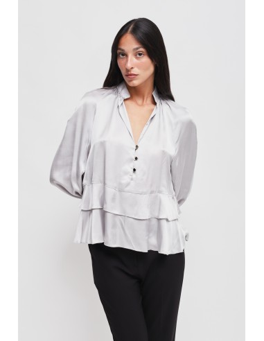 Maryley-blouse van viscose met ruches