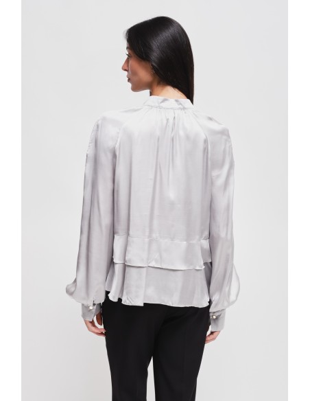 Maryley-blouse van viscose met ruches