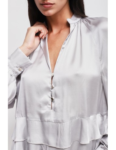 Maryley-blouse van viscose met ruches