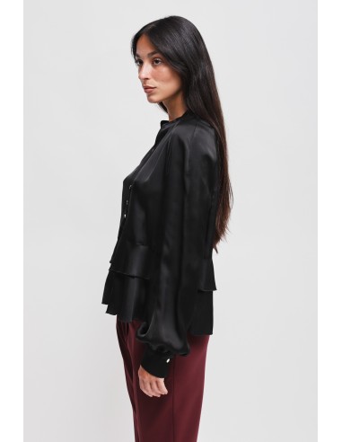 Maryley-blouse van viscose met ruches
