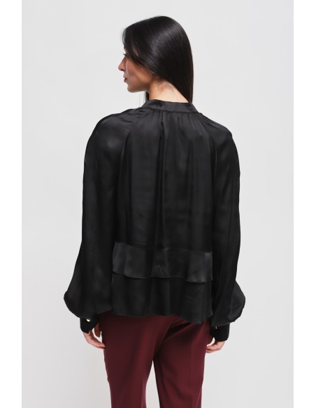 Maryley-blouse van viscose met ruches