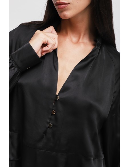 Maryley-blouse van viscose met ruches
