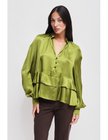 Maryley-blouse van viscose met ruches